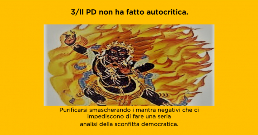 Dossier sui “mantra” scagliati contro il PD. (3/13) Il PD non ha fatto autocritica.